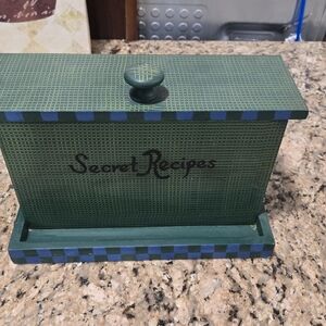Green and Blue Recipe Box